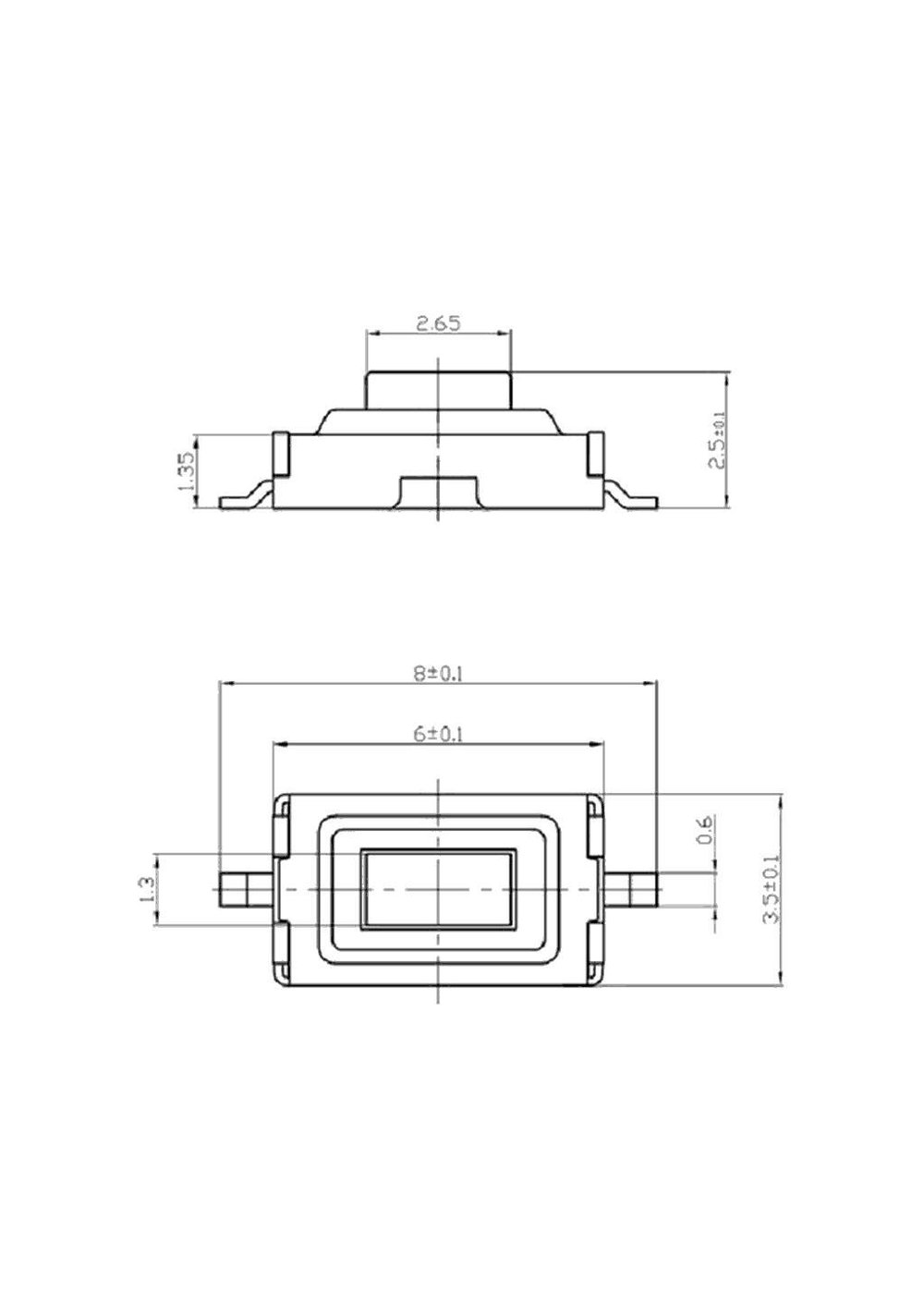 2 Pinli Smd Buton(3x6x2,5mm Tact Switch)-10 Adet