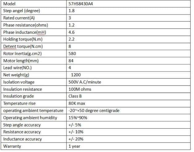 2.2 Nm Nema 23 Step Motor  (57HS82)