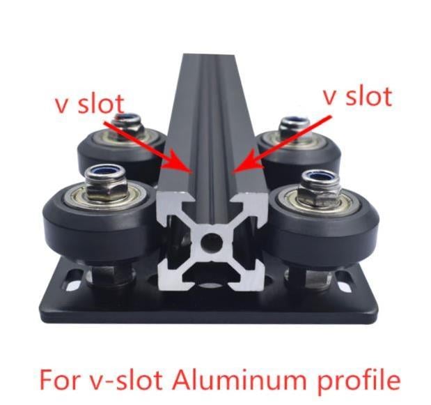 20x20 V Slot Sigma Profil Araba Plakası Siyah
