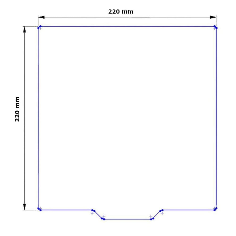 220x220 Yay Çeliği Tabla+Yapışkanlı Manyetik Levha (0.5mm)