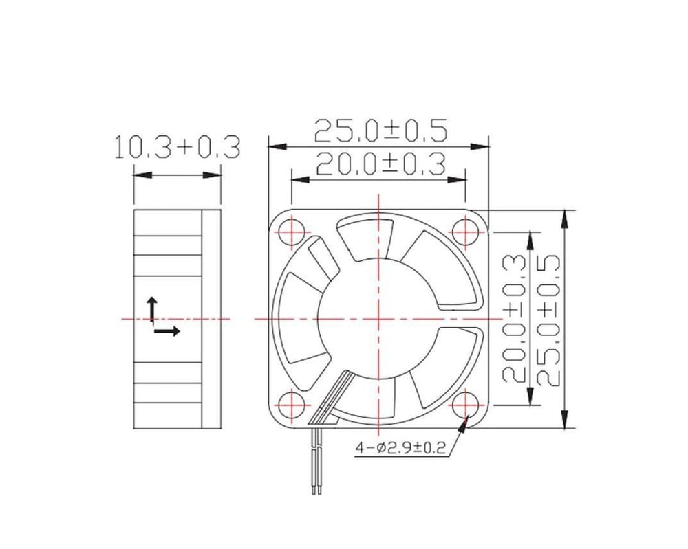 25x25x10 Kare Fan(12V)