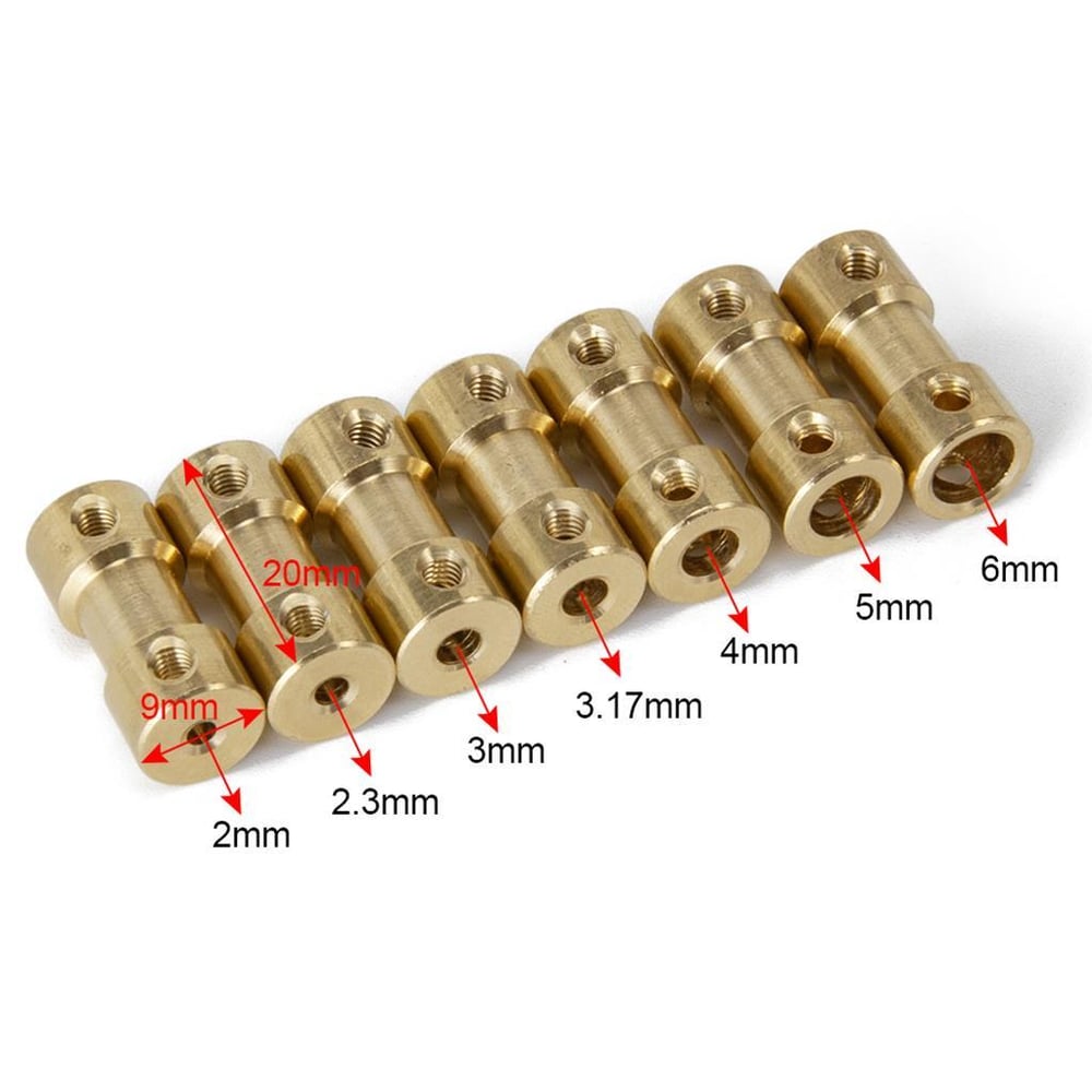 2x4mm Mini Dc Motor Sabit Pirinç Kaplin