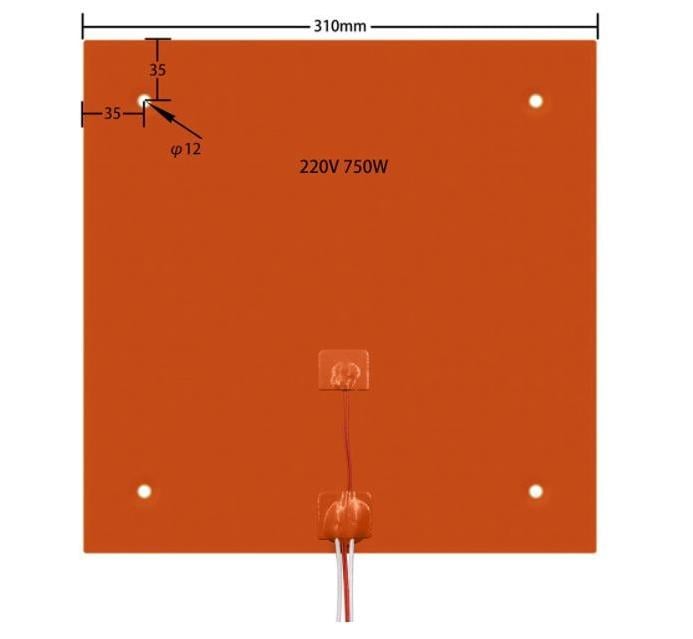 310x310 Silikon ısıtıcı Tabla(220V 750W)
