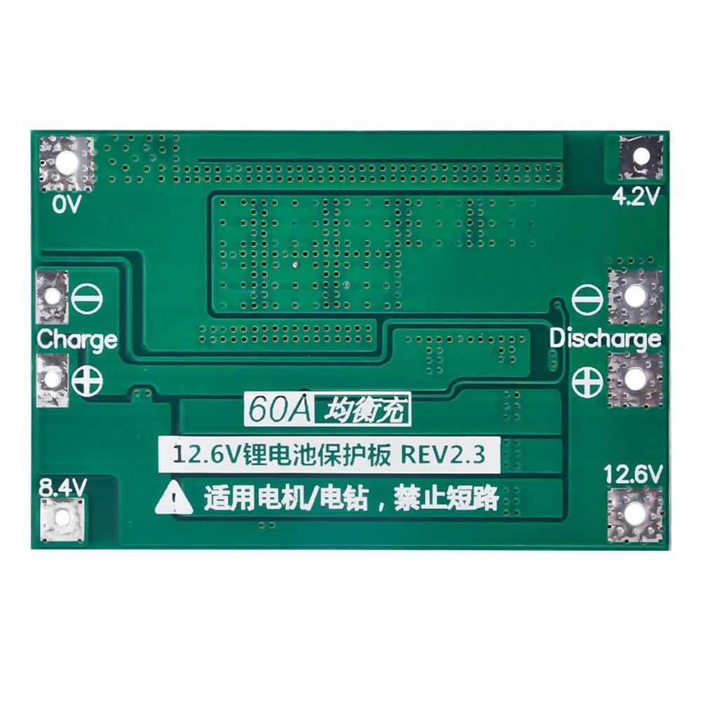 3S 60A BMS 12.6V 18650 Lityum LiPo Pil Şarj Koruma Modülü