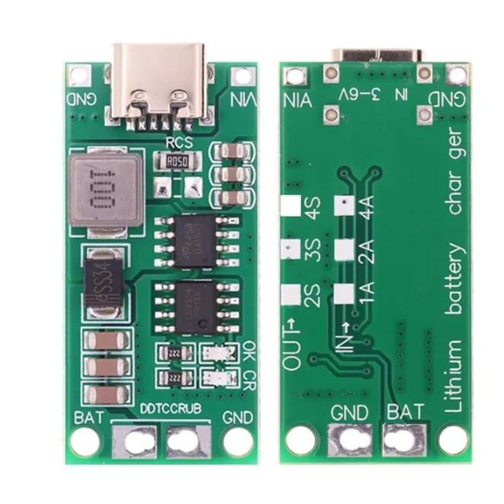 3S 2A BMS 12.6V Type C Lityum Pil Sarj Modülü 18650 Li-Ion Batarya Step-Up Boost