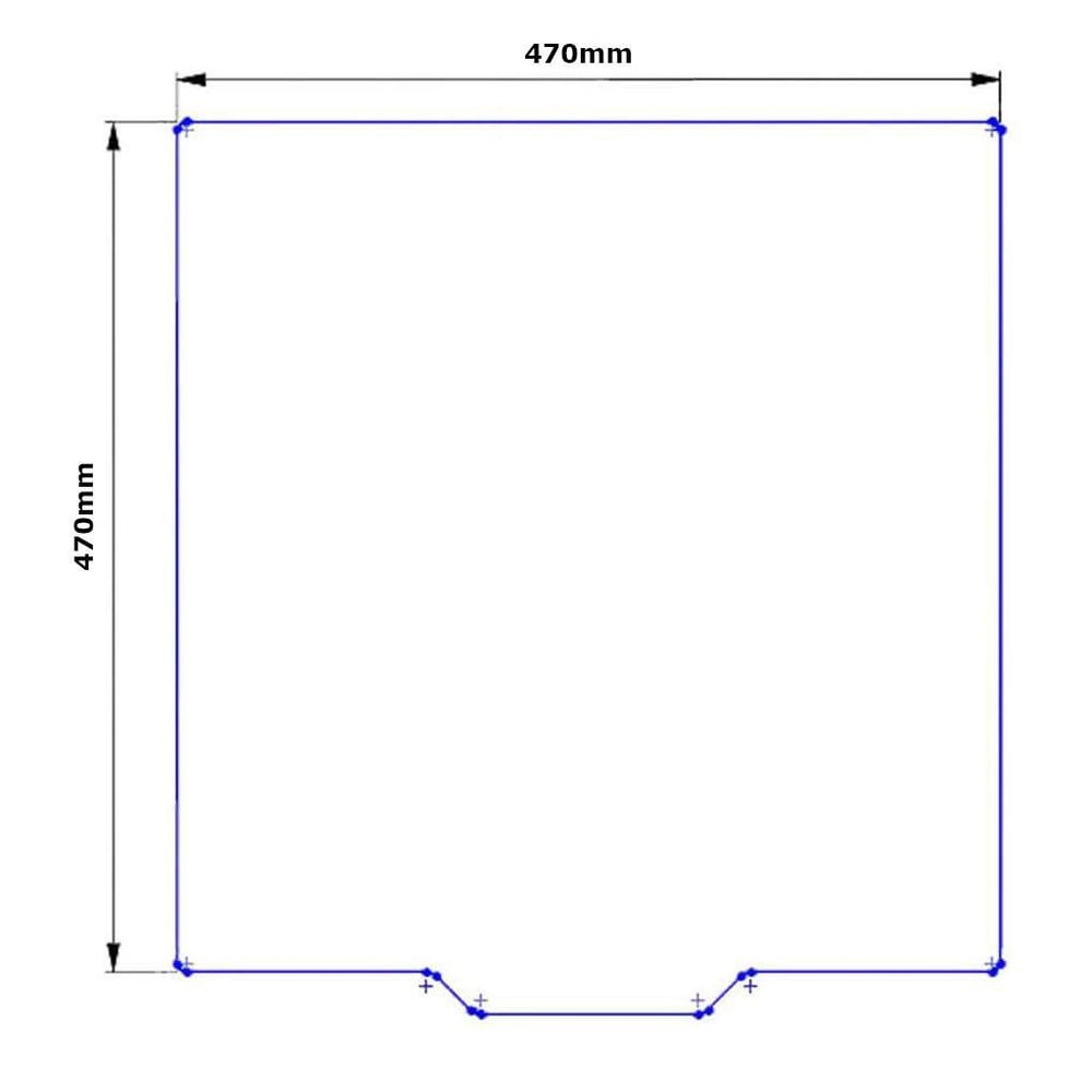 470x470 Cr10 Max Yay Çeliği Tabla+Yapışkanlı Manyetik Levha (0.5mm)