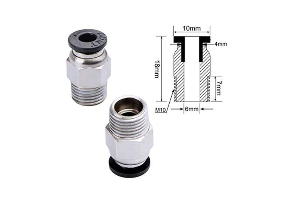 4x10 Pnömatik Rakor Düz(PC4-M10)