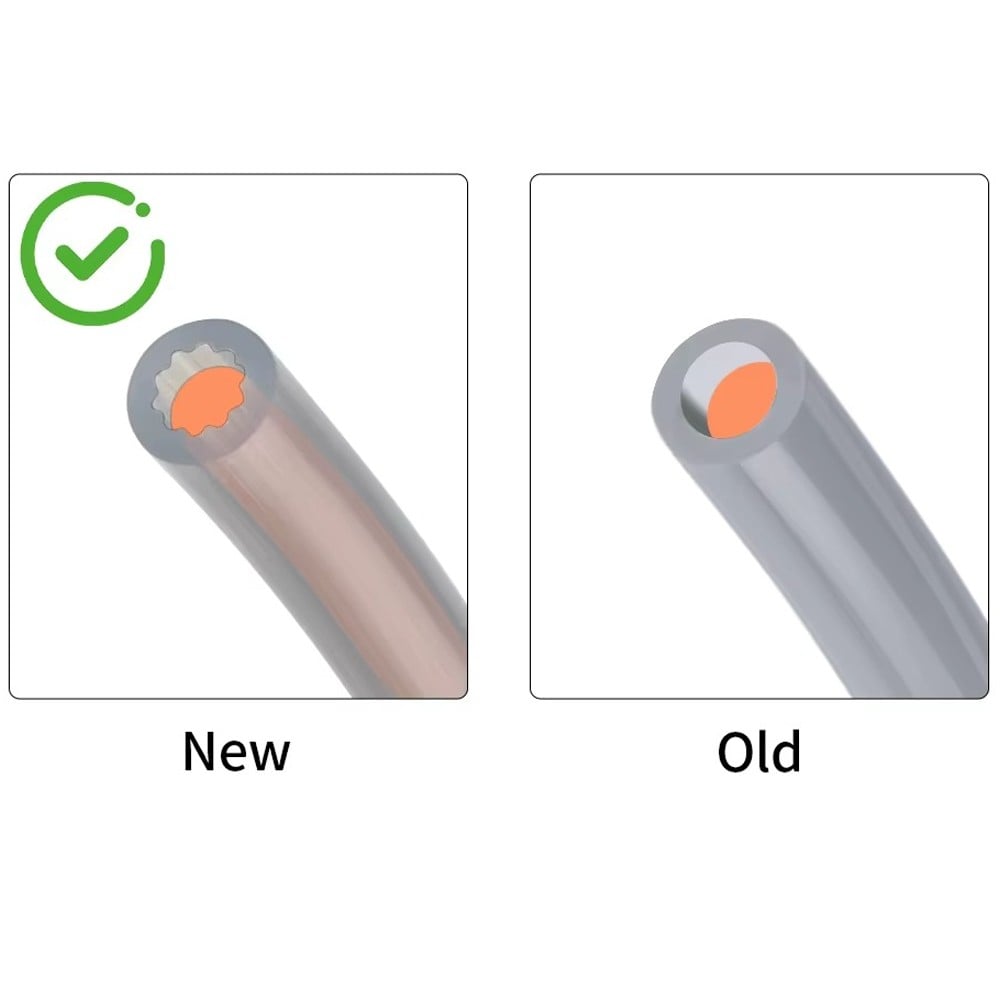 4x2mm İçi Yıldız Şeklinde Düşük Dirençli PTFE Tüp Boru-1 Mt