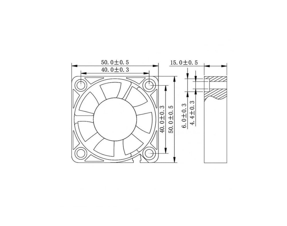 50x50x15 Kare Fan (12v)