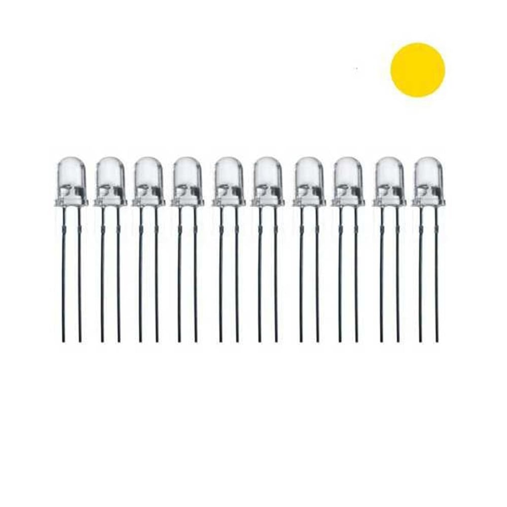 5mm Şeffaf Sarı Led Paketi - 100 Adet