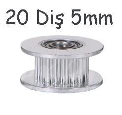 5mm Gt2 20 Diş 6mm Kayış Avare Kasnak(Dişli)