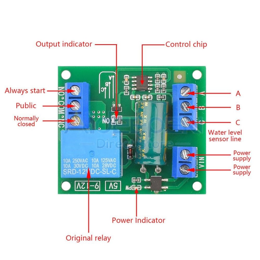 5V Su Seviyesi Kontrol Modülü-Röle Çıkışlı