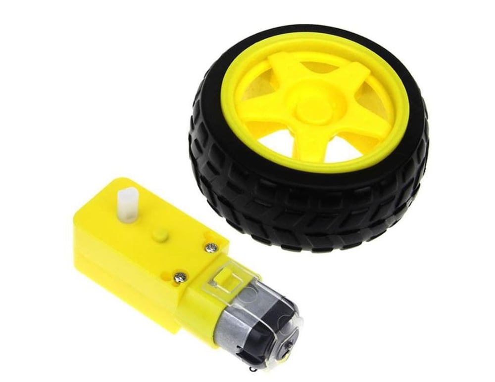 6 V 250 RPM Motor ve Tekerlek Seti