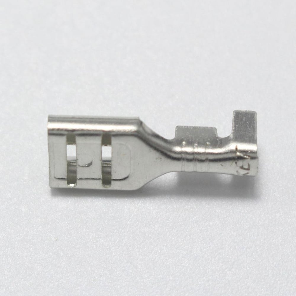 6.3mm İzolesiz Kablo Ucu Dişi Terminal Pabucu-10 Adet