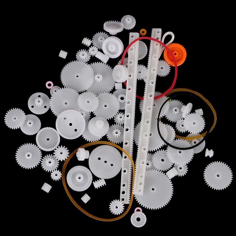 75 Parça Plastik Dişli Çark Seti (DC Motor - DIY - Hobi Seti)