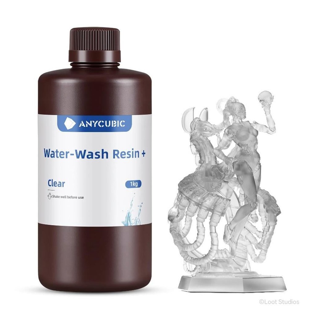 Anycubic Water Washable(Suda Yıkanabilir) UV Reçine 1Kg Şeffaf