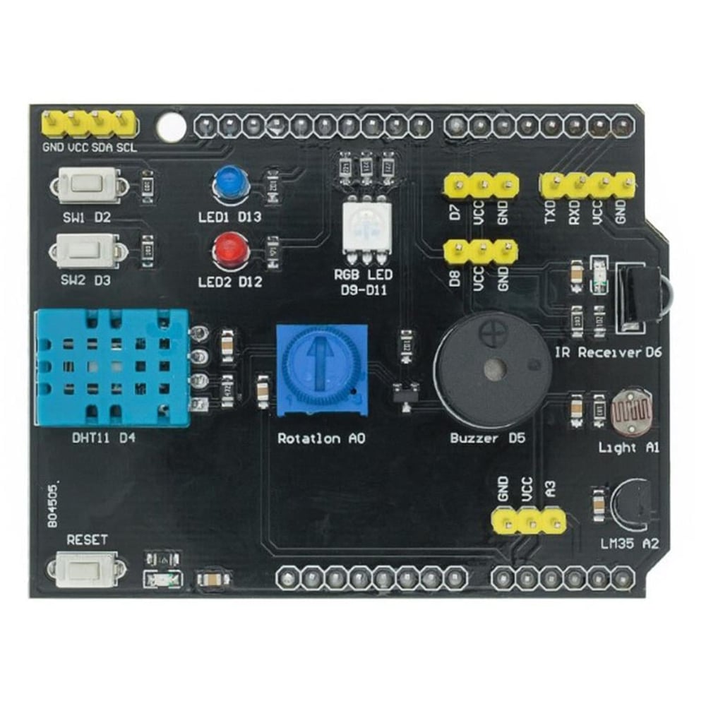 Arduino Sensor Shield 9 In 1 Çok Fonksiyonlu Geliştirme Sensör Kartı
