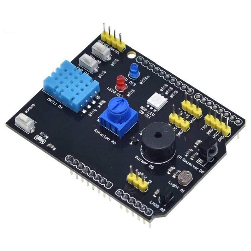 Arduino Sensor Shield 9 In 1 Çok Fonksiyonlu Geliştirme Sensör Kartı