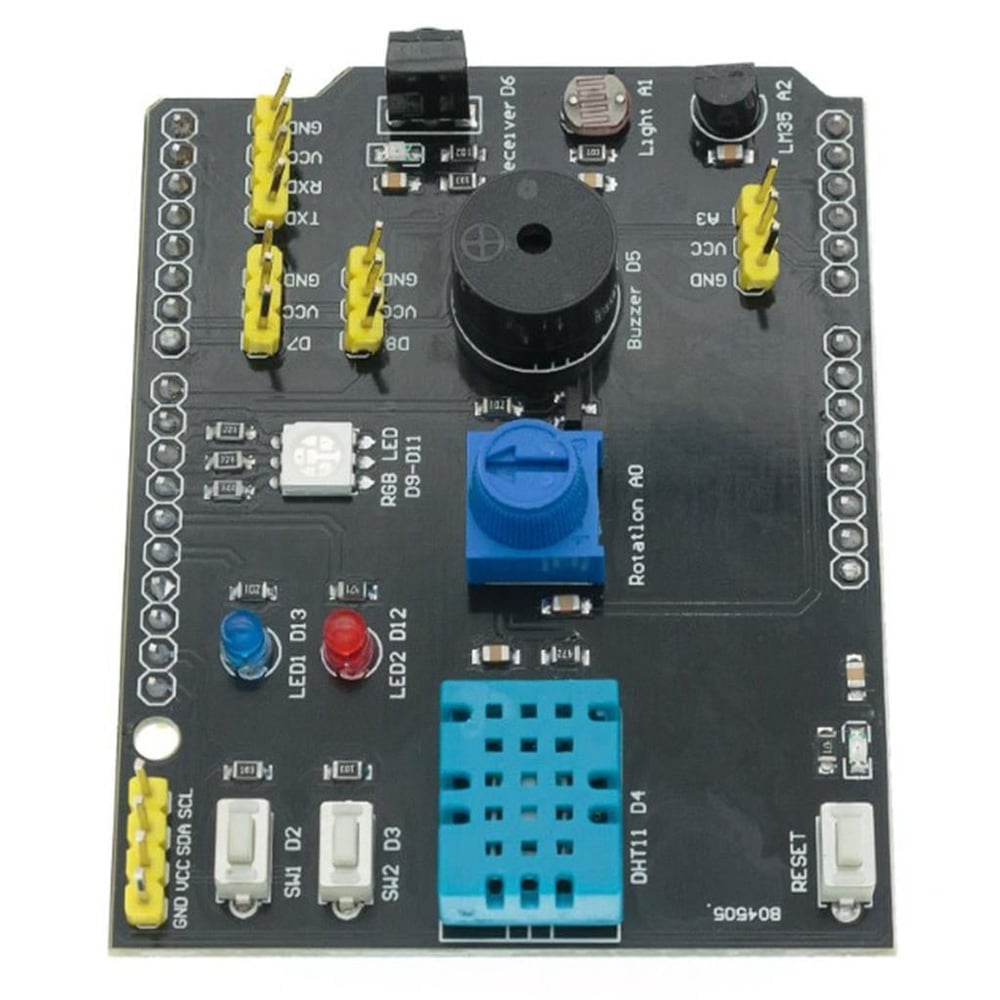 Arduino Sensor Shield 9 In 1 Çok Fonksiyonlu Geliştirme Sensör Kartı
