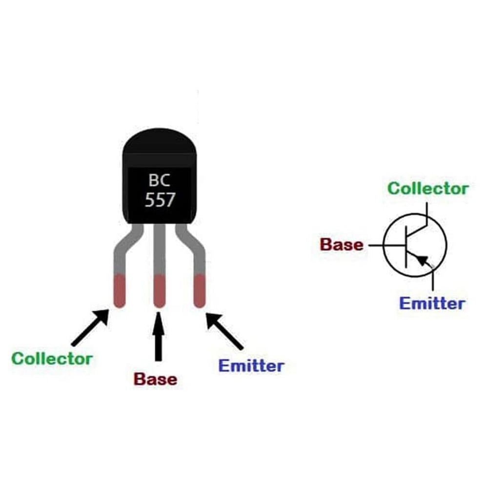 BC557 Transistör Bjt Pnp TO-92 100mA, 45V(100 Adet)