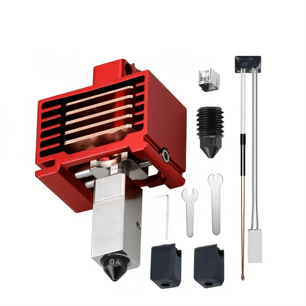 Bambu Lab  P1S-P1P Uyumlu Yükseltilmiş Hotend TZ V3.0 Bi Metal Full Hotend Seti(Kırmızı)