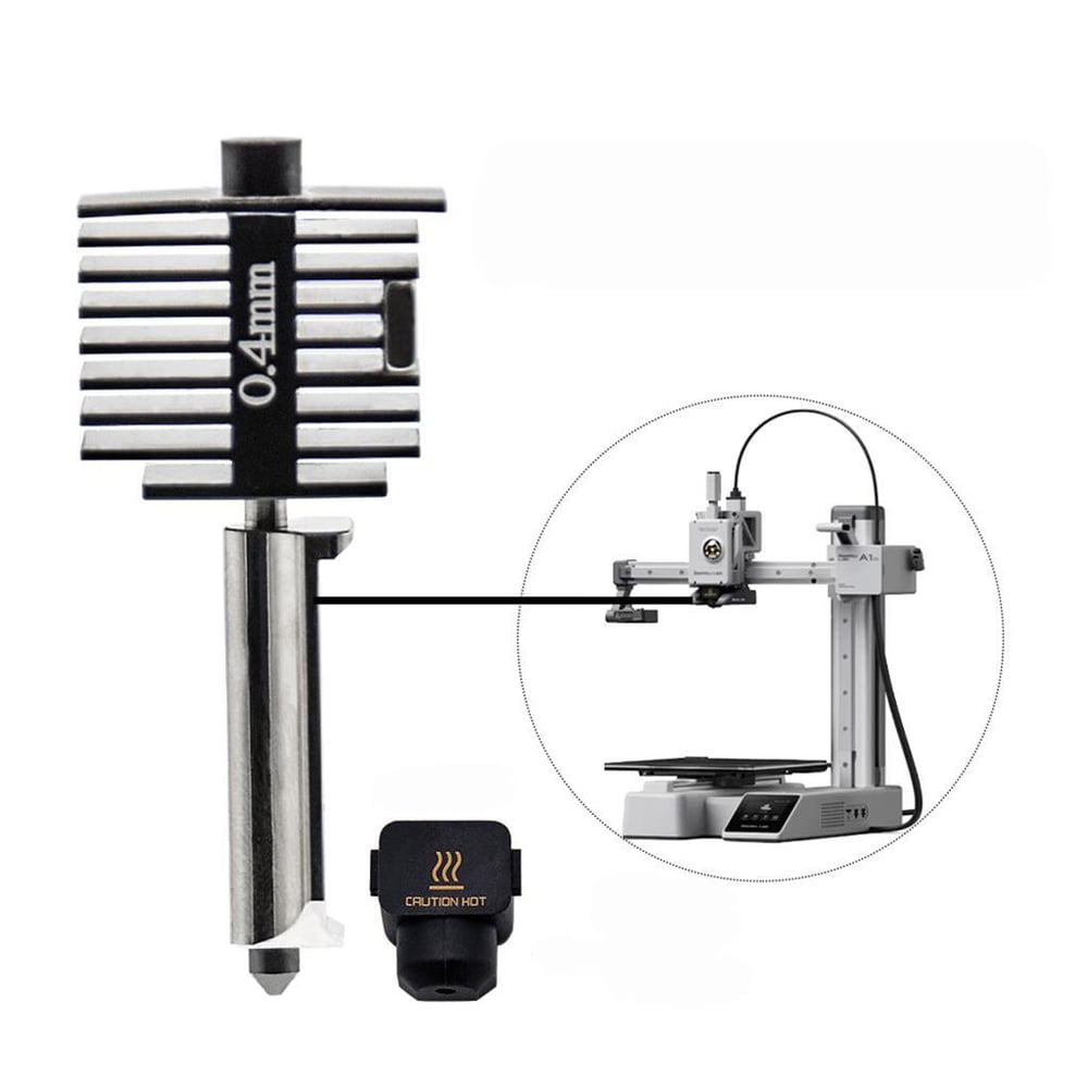 Bambu Lab A1-A1 Mini Çelik Mekanik Hotend Kiti-0.8mm