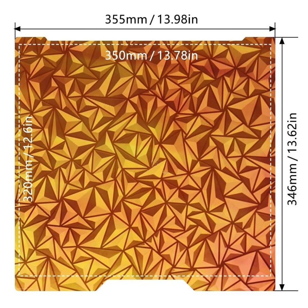 Bambu Lab H2 Serisi Uyumlu Çift Taraflı Chameleon-Gypsophila Kaplı Yay Çeliği Tabla-355x347mm