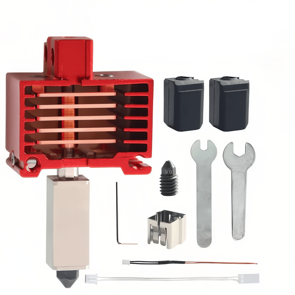 Bambu Lab X1-X1C Uyumlu Yükseltilmiş Hotend TZ V3.0 Bi Metal Full Hotend Seti(Kırmızı)