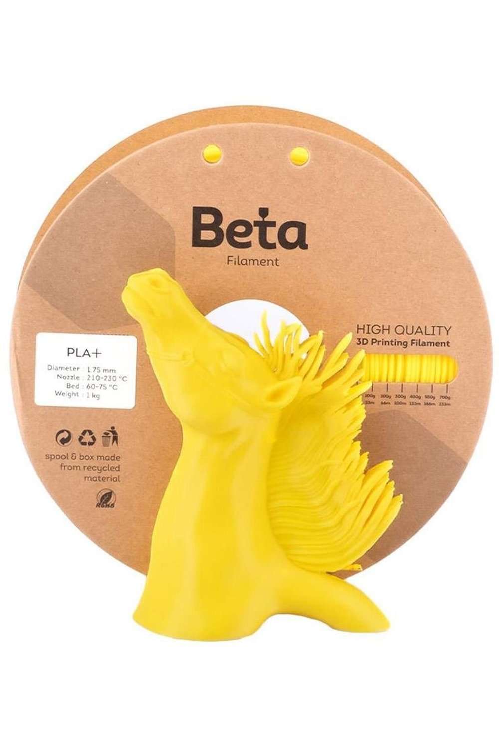 Beta PLA Plus Filament Siber Sarı 1.75mm 1000gr