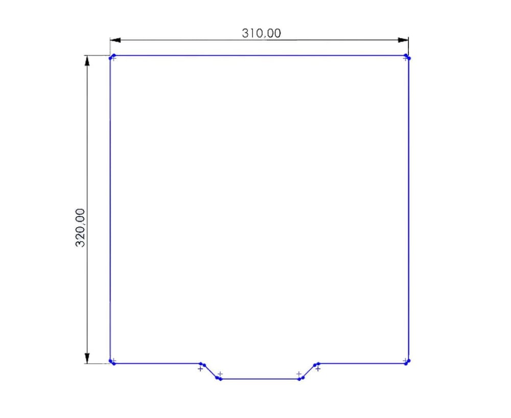 Cr10s Pro 310x320 Yay Çeliği Tabla+Yapışkanlı Manyetik Levha (0.5mm)