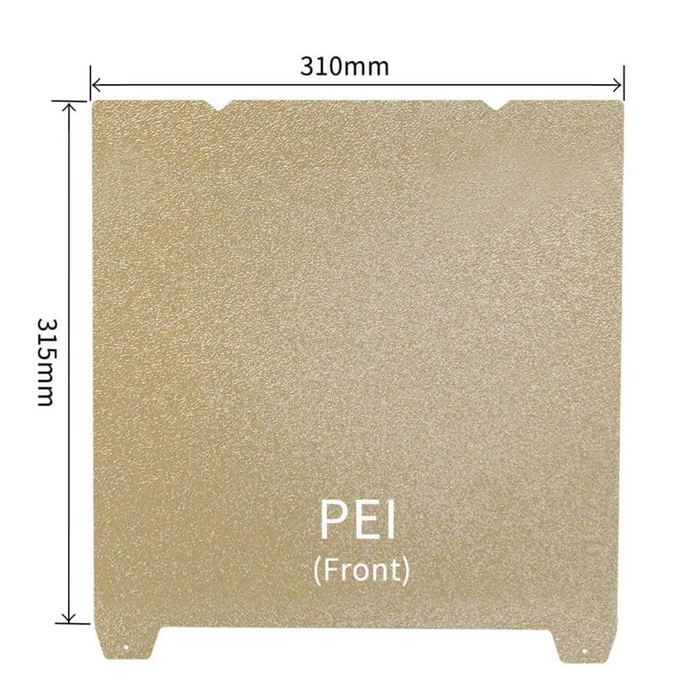 Creality Cr-10 Smart Pro Ender3 S1 Plus Çift Taraflı Pütürlü Pei Kaplı Yay Çeliği Tabla-310x315mm