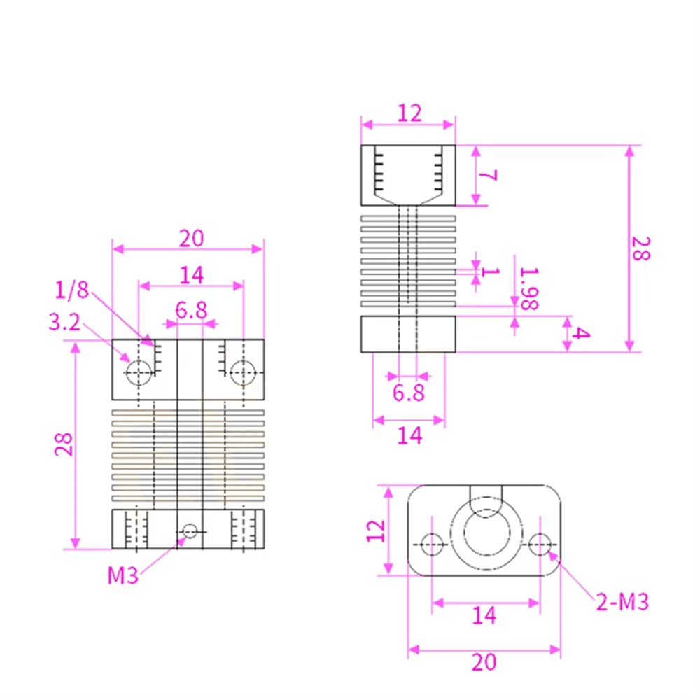 Creality Ender 3 Pro-V2 Alüminyum Soğutucu Gövde