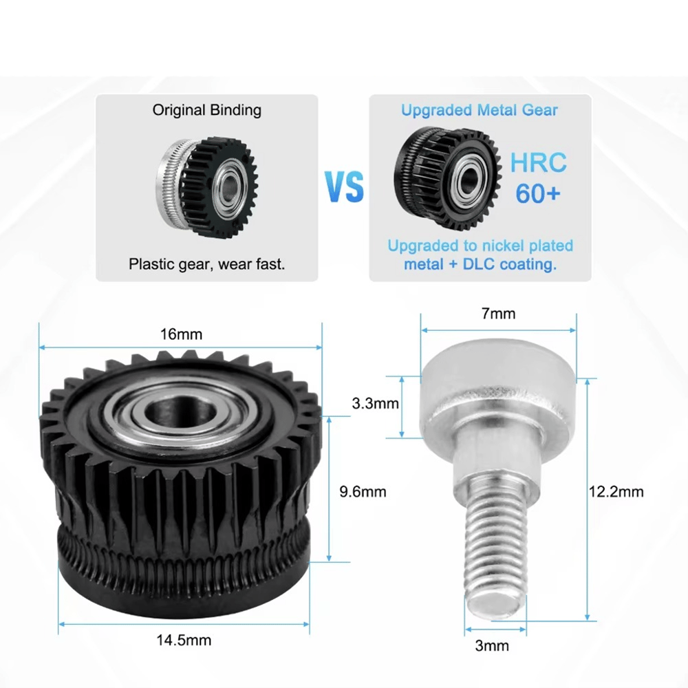 Creality K1-K1C-K1 Max-Ender V3-V3 Plus Extruder Dişlisi(Sertleştirilmiş Çelik)