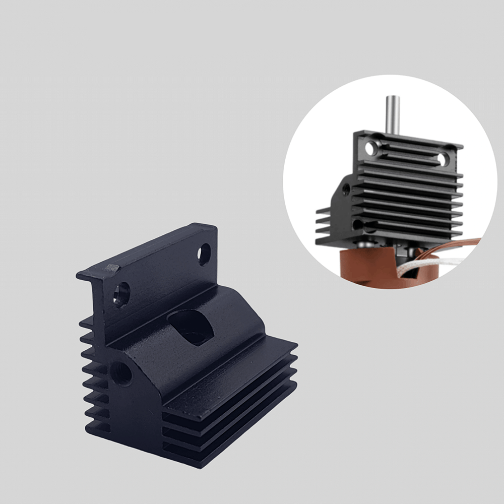 Creality K1C-K1-K1 Max Alüminyum Soğutucu Blok Heatsink-Unicorn Nozzle Uyumlu Yeni Versiyon-Siyah