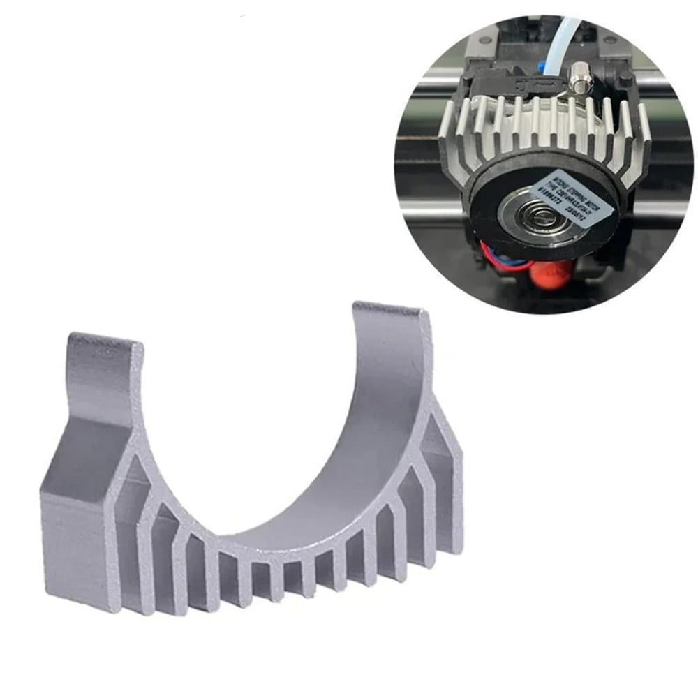 Creality K1C-K1-K1 Max Extruder Motor Üstü Alüminyum Soğutucu(Gümüş)