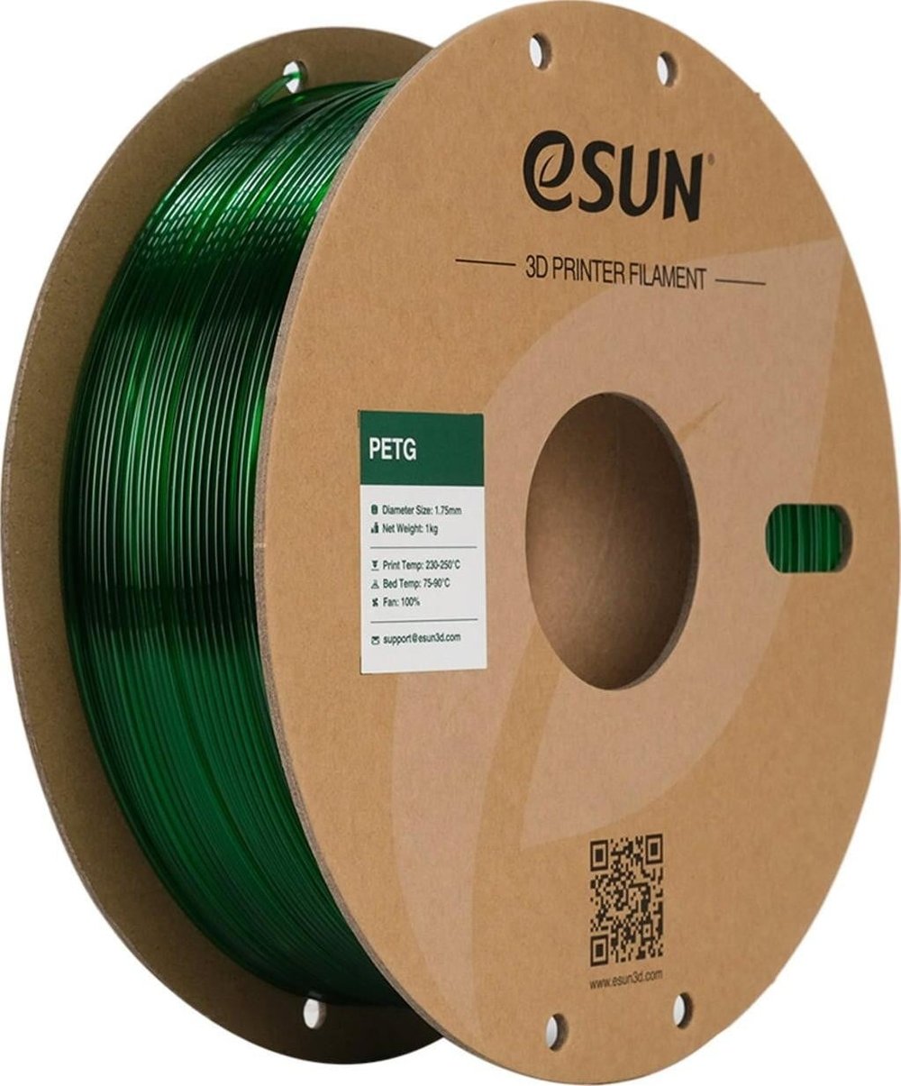 Esun PETG Filament Transparan Yeşil 1.75mm 1000gr