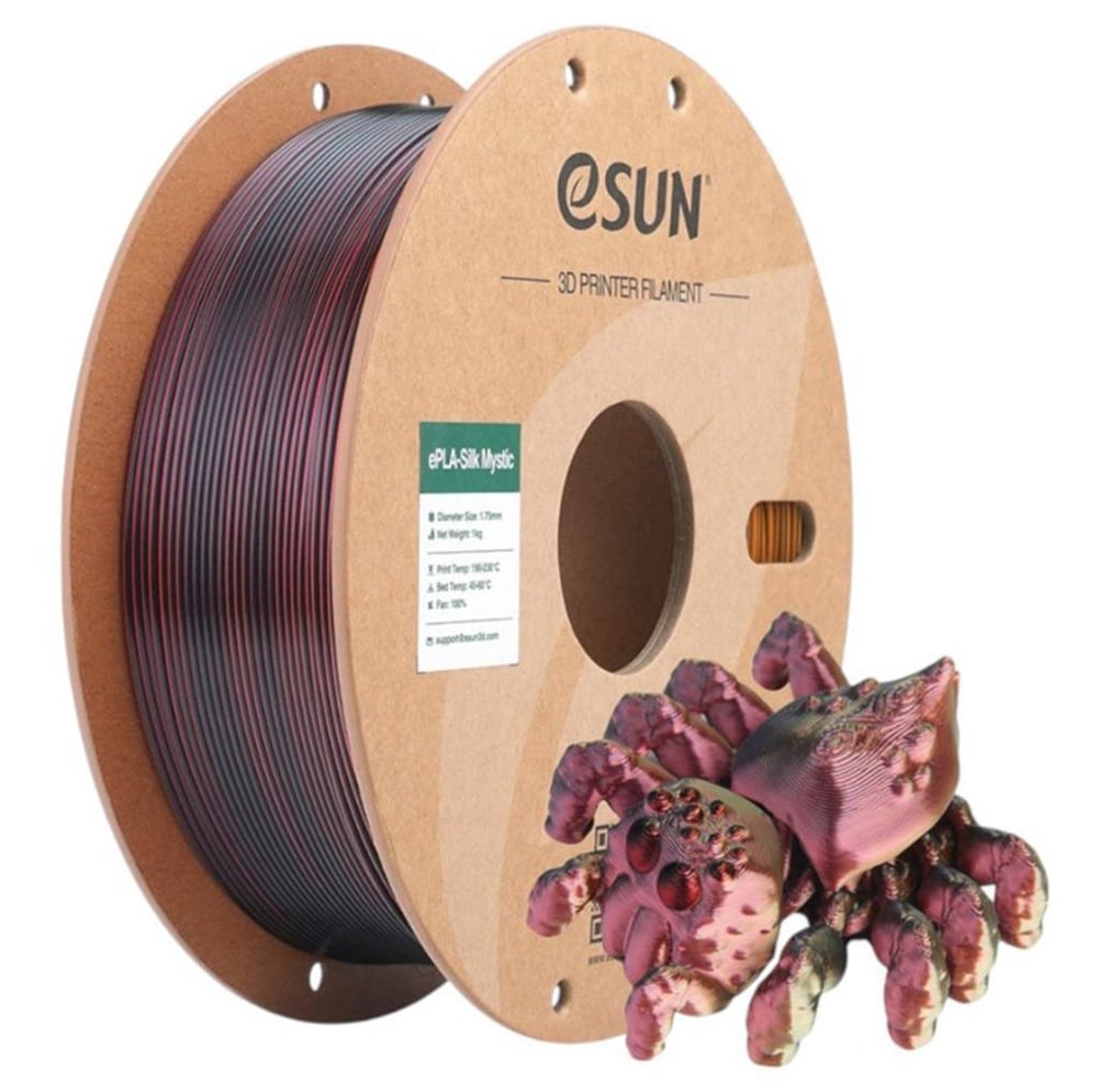 Esun PLA-Silk Mystic Filament Kırmızı-Siyah-Altın 1.75mm 1000gr