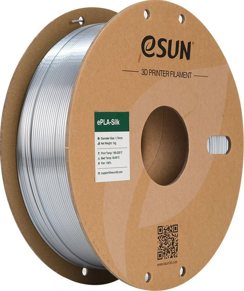 Esun Silk Pla+ Filament Gümüş 1.75mm 1000gr