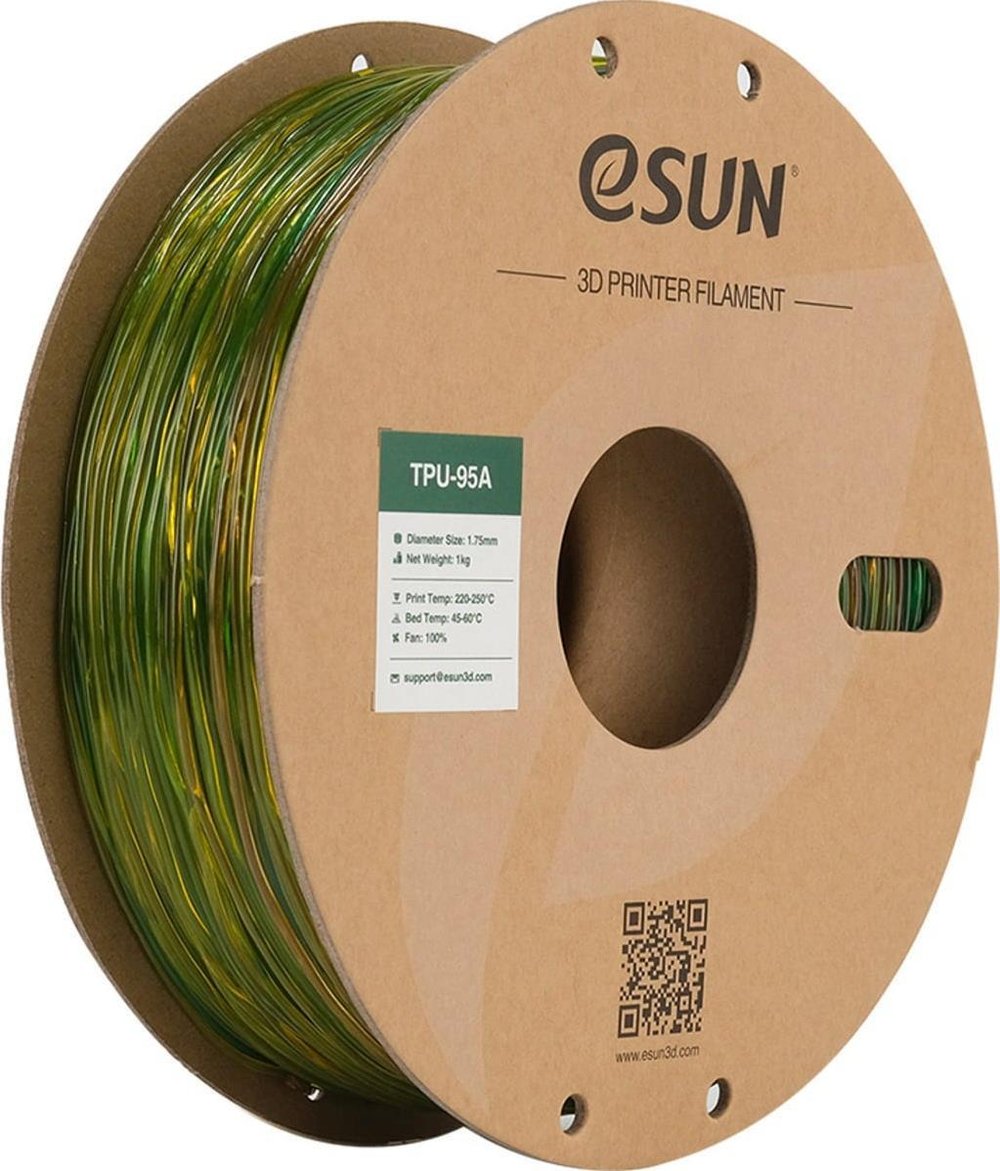Esun TPU 95A Filament Rainbow 1.75mm 1000gr