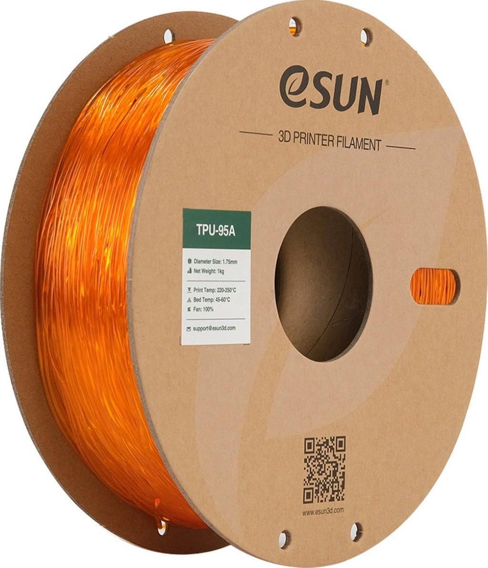 Esun TPU 95A Filament Transparan Turuncu 1.75mm 1000gr