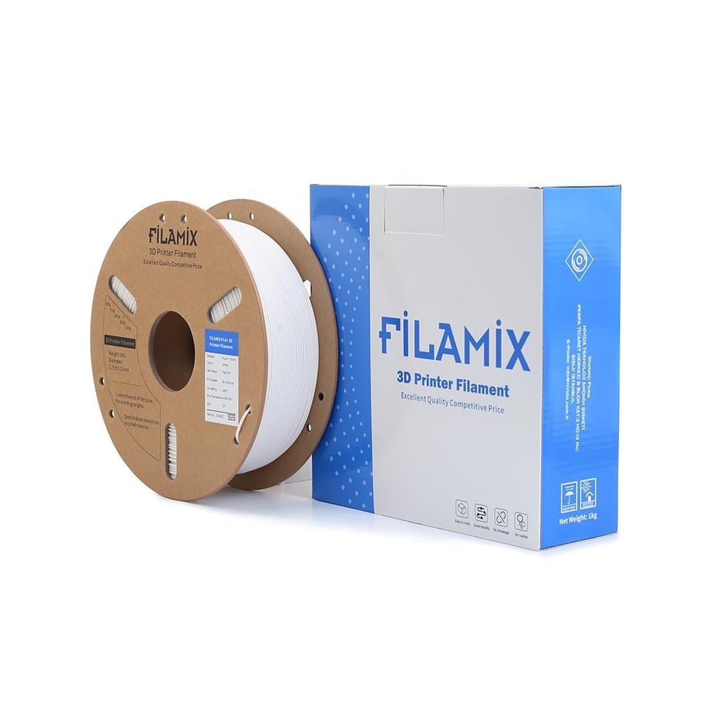 Filamix PLA+ Filament 1.75mm 1Kg (100mm/s) Beyaz