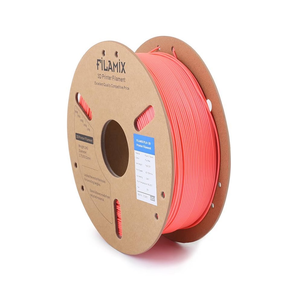 Filamix PLA+ Filament 1.75mm 1Kg (100mm/s) Fluo Kırmızı