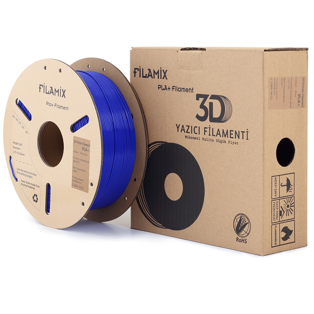 Filamix PLA Plus(PLA+)Filament 1.75mm 1Kg-Koyu Mavi