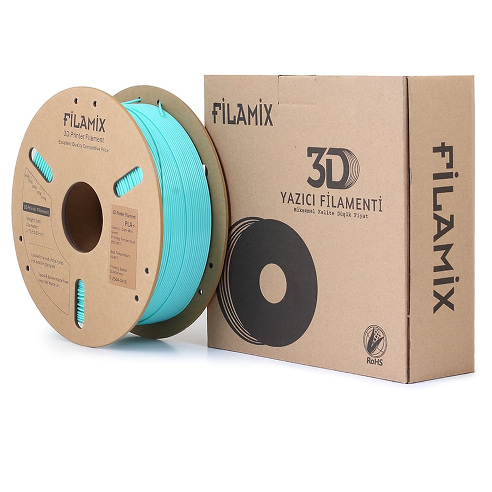 Filamix PLA Plus(PLA+)Filament 1.75mm 1Kg-Koyu Nane Yeşil