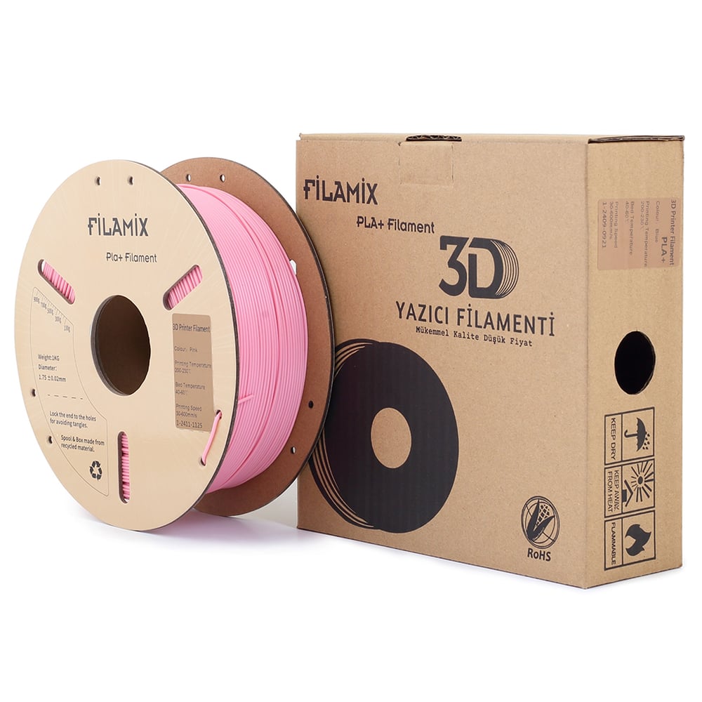 Filamix PLA Plus(PLA+)Filament 1.75mm 1Kg-Pembe