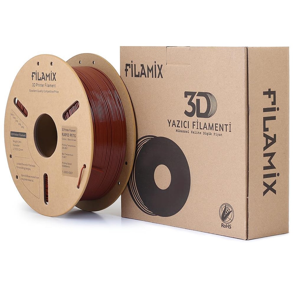Filamix Rapid Petg Filament 1.75mm 1Kg Uzay Kahverengi