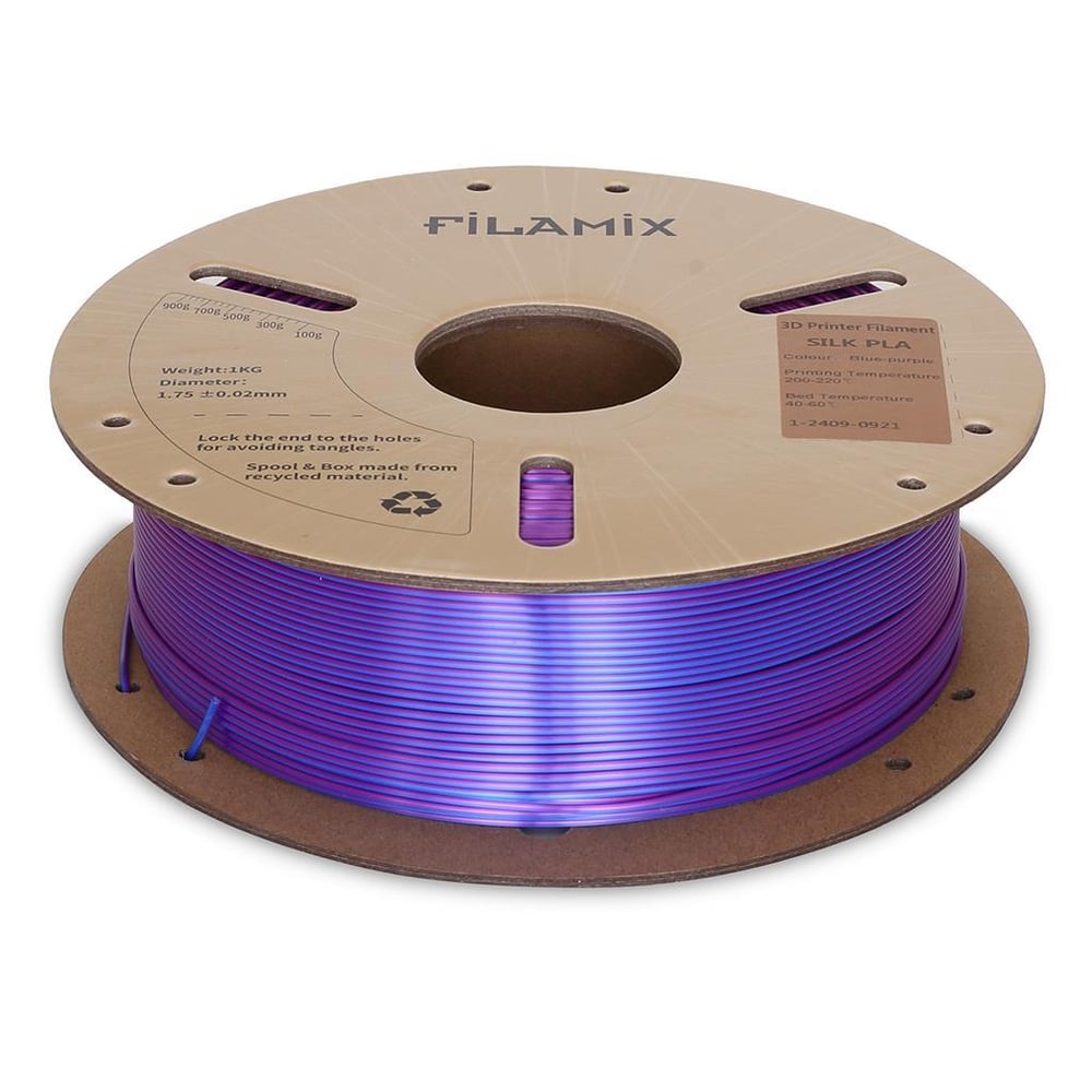 Filamix Silk Magic PLA Filament 1.75mm 1Kg-Mavi-Mor