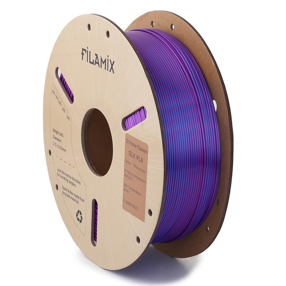 Filamix Silk Magic PLA Filament 1.75mm 1Kg-Mavi-Mor