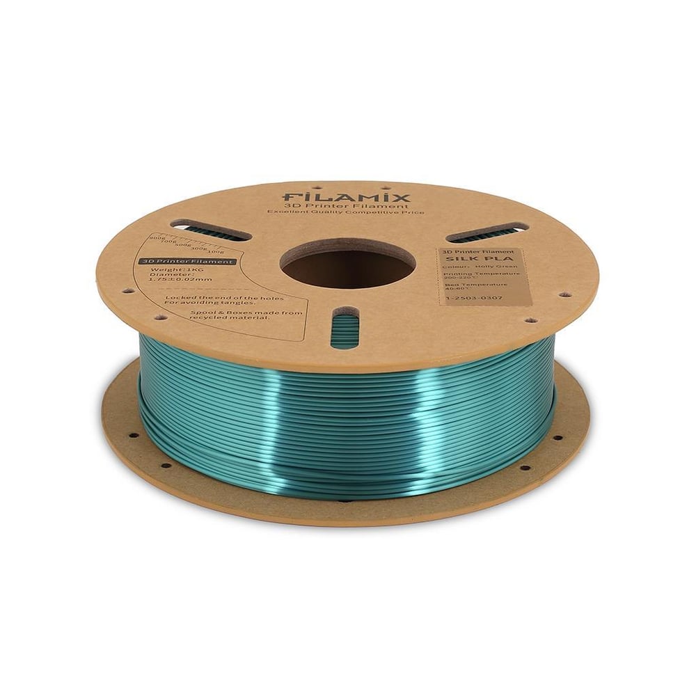 Filamix Silk PLA Filament 1.75mm 1Kg-Kutsal Yeşil