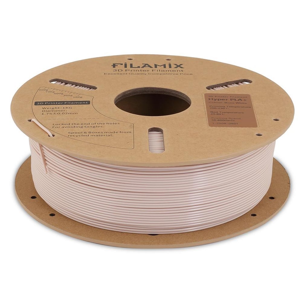 Filamix Yüksek Hızlı Hyper PLA+ Filament 1.75mm 1Kg-Kemik Beyaz